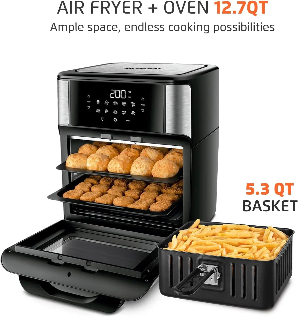 Mondial Air Fryer Oven 1800W Touchscreen Auto Shut Off