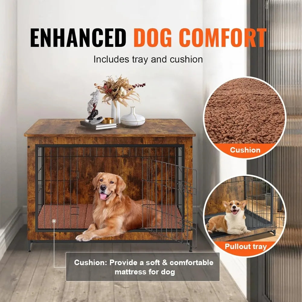 Masterpiece Dog Crate Furniture Heavy Duty End Table Double Doors