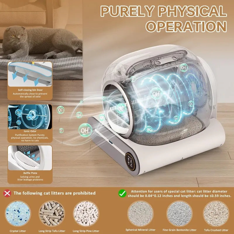 Self Cleaning Litter Box For Cats With App Control