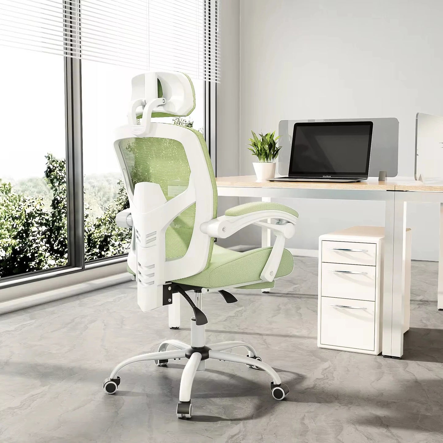 JHK Ergonomic Reclining High Back Mesh Office Chair With Lumbar Support Pillow And Swivel Rolling Base