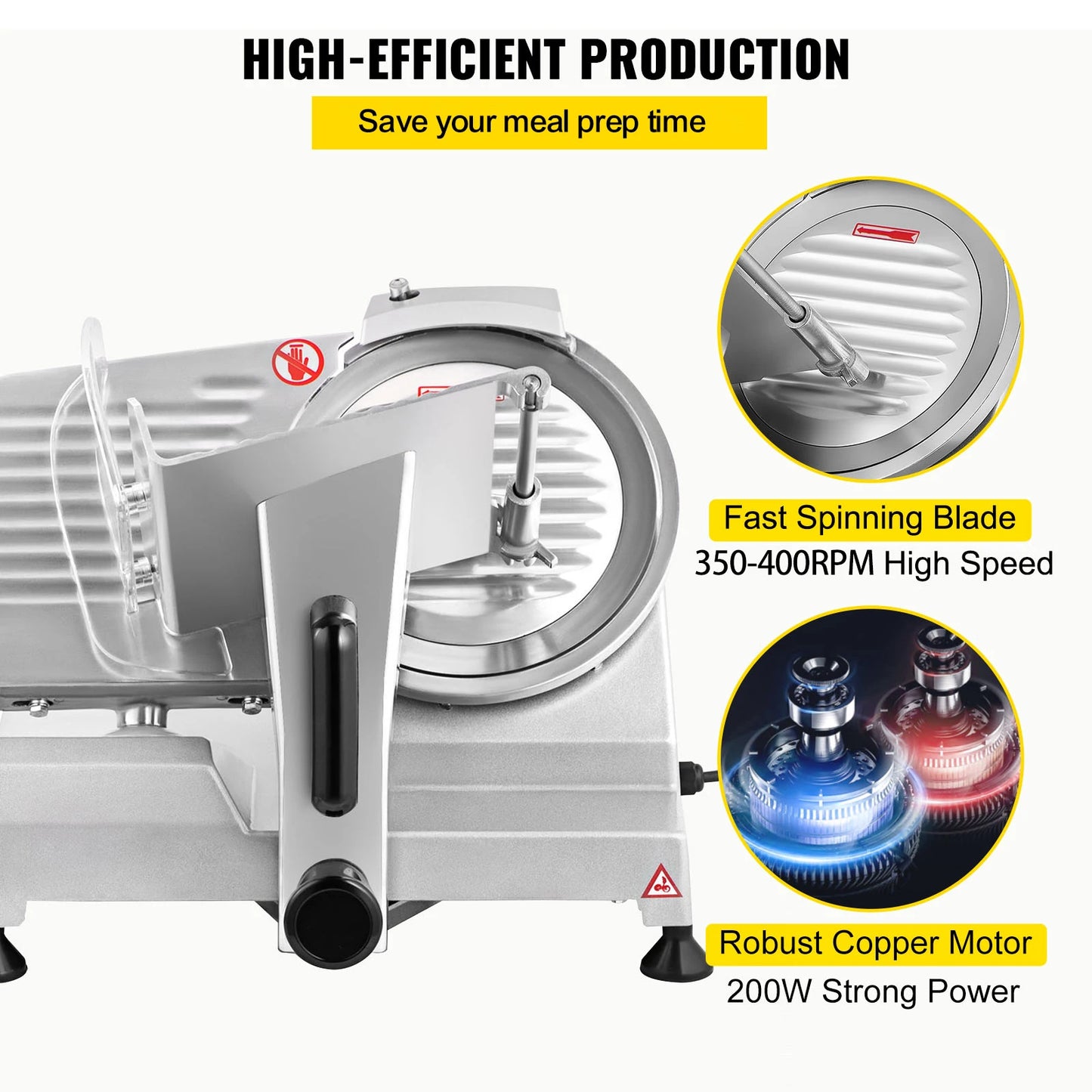 SucceBuy Electric Meat Slicer For Deli Meats And Cheese