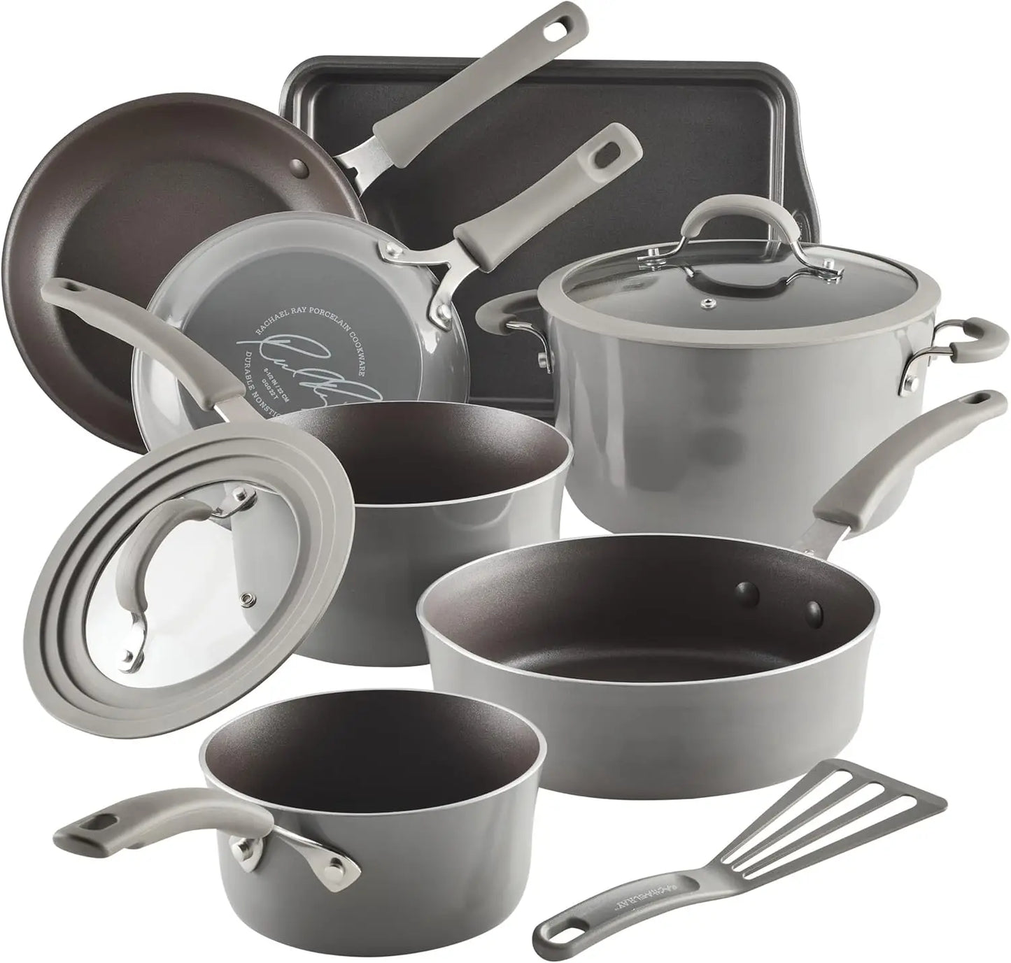 Cook Create Nonstick Cookware Set Ten Piece Durable Kitchen Essentials