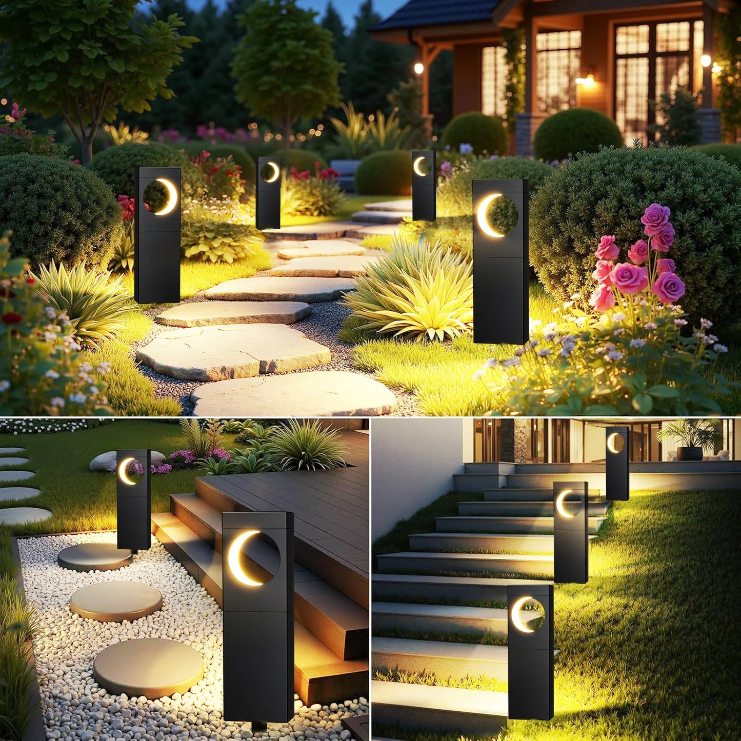 KPSTEK Solar LED Lights Outdoor Pathway Garden Decor