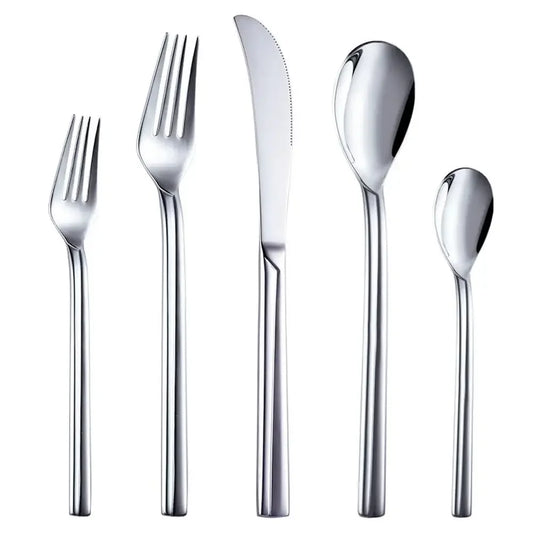 Lemeya 304 Stainless Steel Flatware Set Dinner Knife Fork Spoon