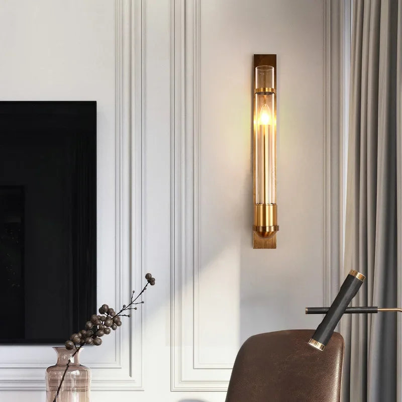 Modern American Style Wall Lamp Iron E14 Base Wall Mounted For Living Room And Bedroom