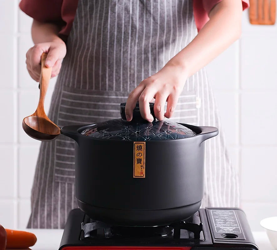 XINCHEN Ceramic Casserole Pot Round Japanese Style Cookware