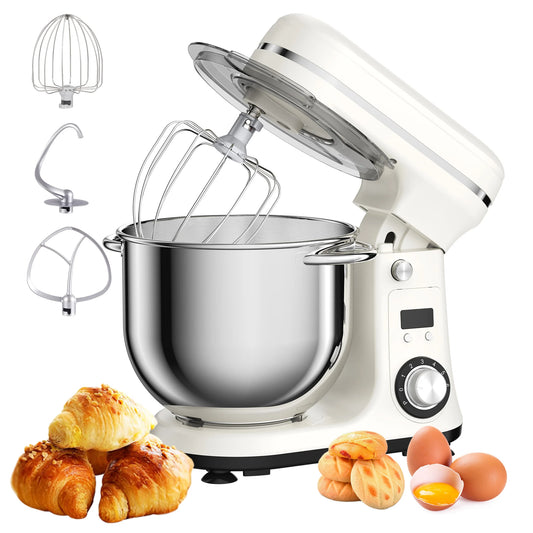 Biolomix 6-Speed Stand Mixer With Dough Hook And Wire Whip