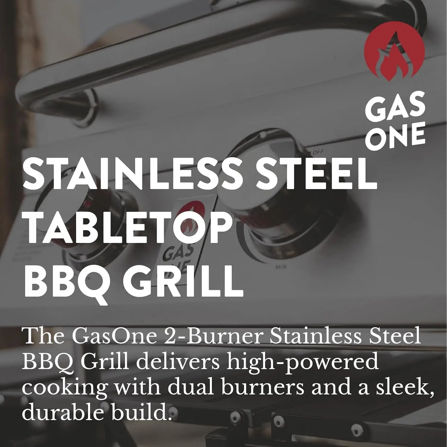 Portable Propane Tabletop Grill with Heat Control and Thermometer