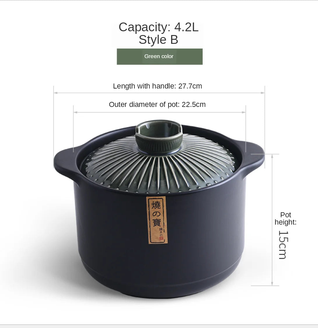 XINCHEN Ceramic Casserole Pot Round Japanese Style Cookware