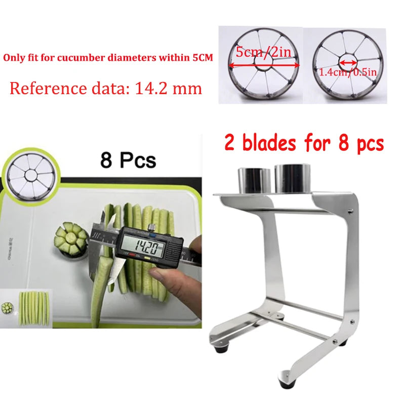 SU304 Manual Cucumber Strip Cutting Machine - Carrot Slicer for Sushi Making Cucumber Chopper Manual Cutting Tool