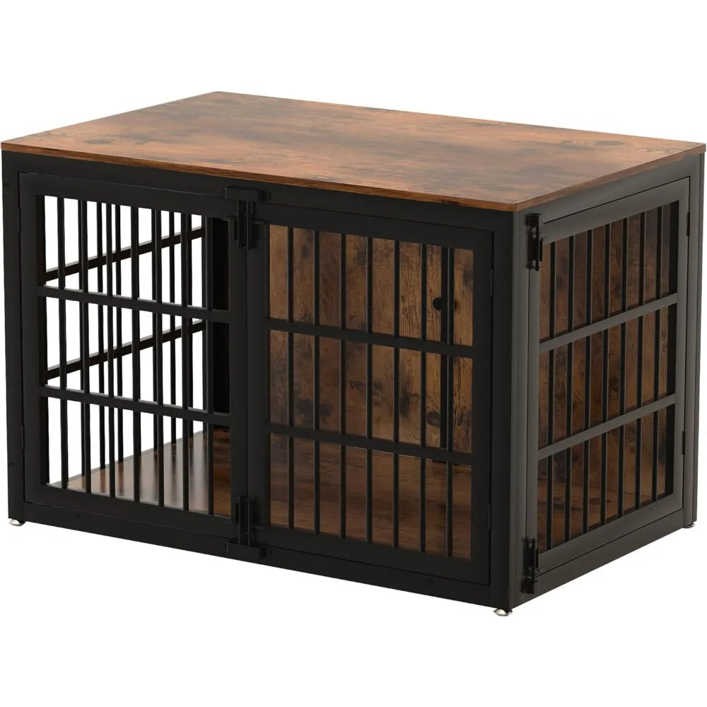 Closure IndustrialStrength HeavyDuty Dog Crate Furniture AlloySteel Construction Indoor