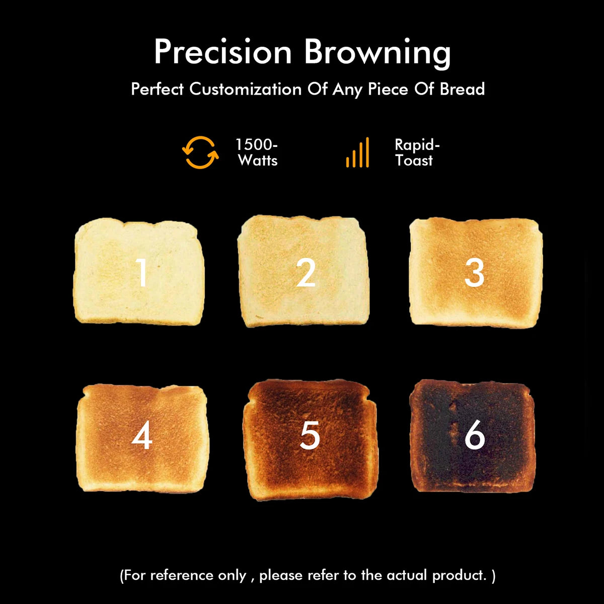 Toaster With Wide Slots And 6 Shade Settings Crumb Tray