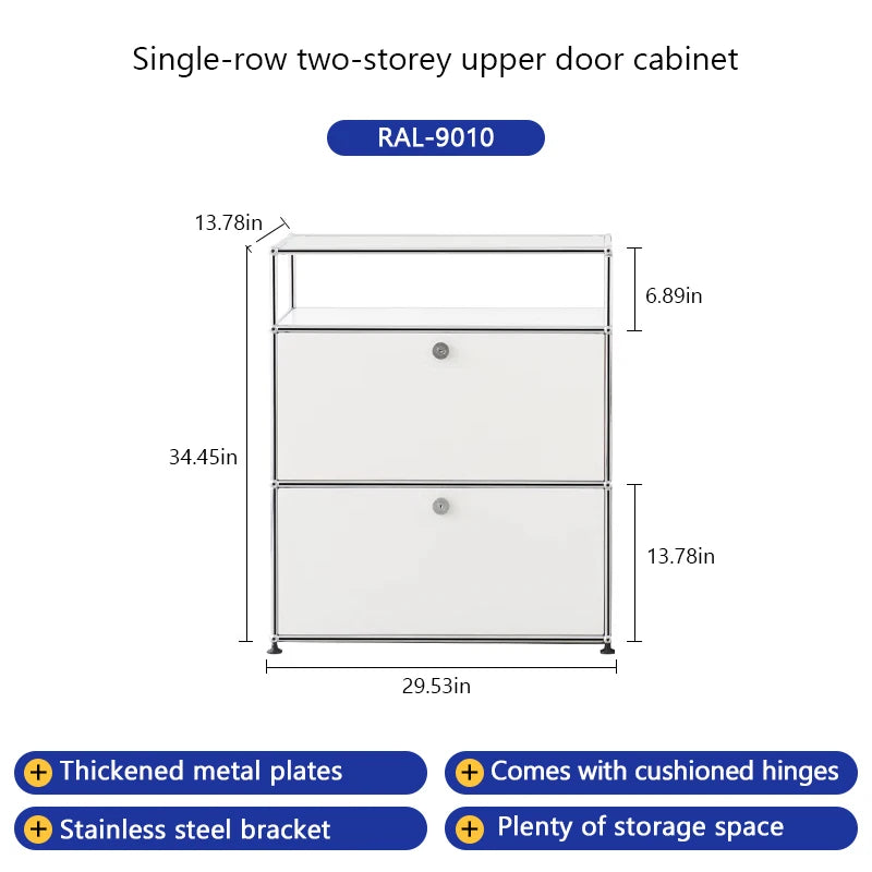 Bigcityfur Premium IndustrialGrade Stainless Steel TV Stand Storage Cabinet LivingRoom