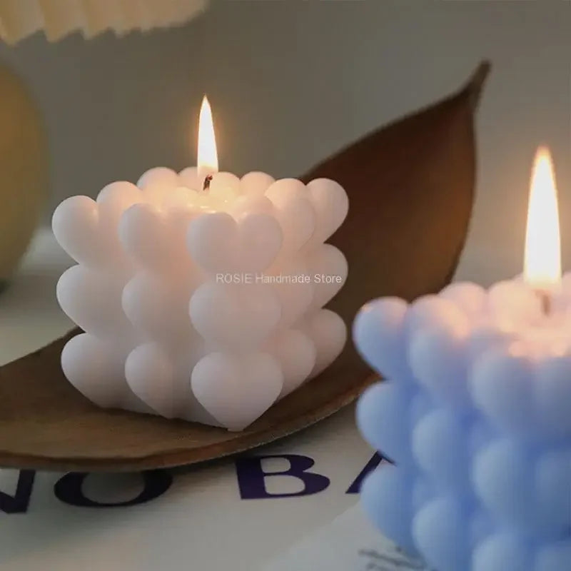 Hign-concerned Heart Silicone Mold For Candles Soap Plaster IceCubes Crafts