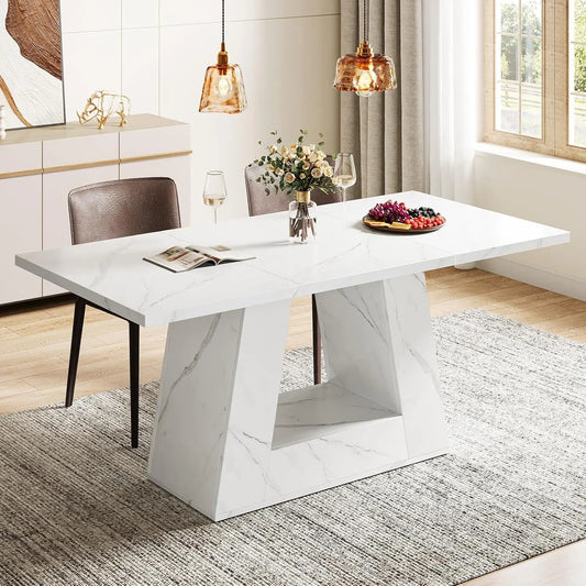 LITTLE TREE Modern Dining Table With PremiumSolidBase EngineeredConstruction In Kitchens