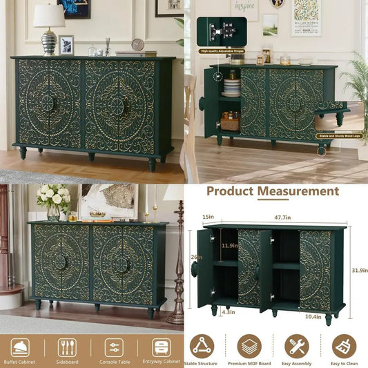 Corner Pantry Cabinet With Barn Doors And Shelves For Storage