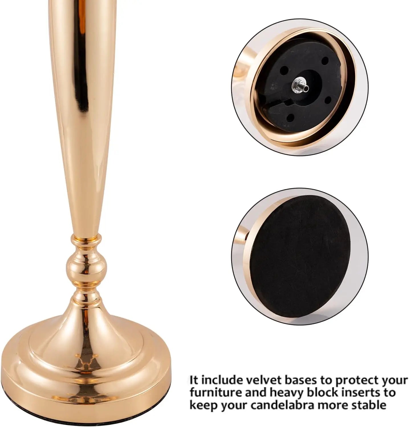 VINCIGANT 5 Arm Candelabra Candle Holder For Table Centerpiece