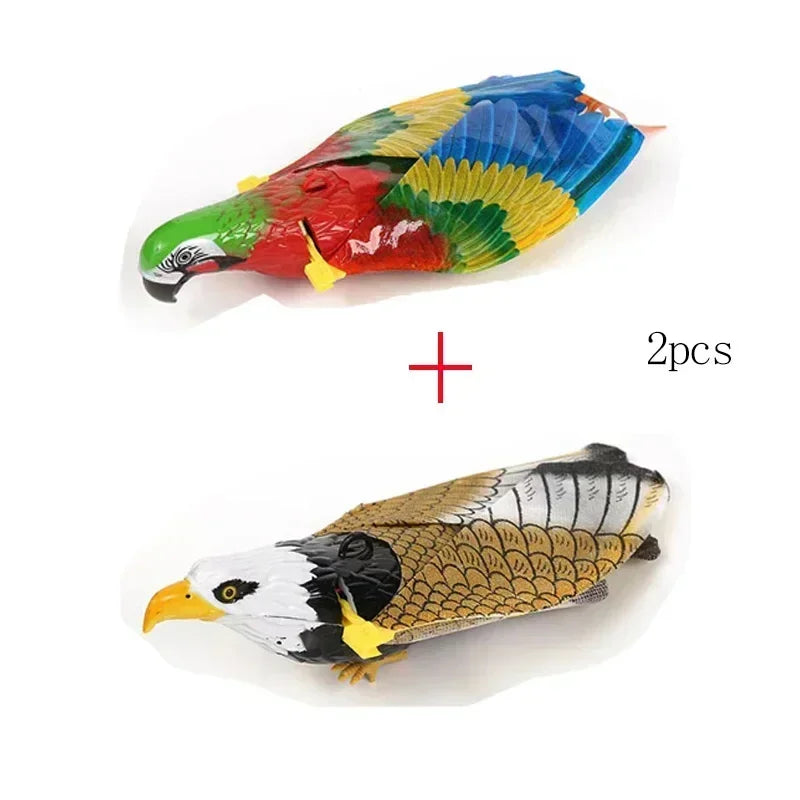 Simulation Bird Interactive Cat Toy Flying Eagle Teaser Wand With Rope Stick Play
