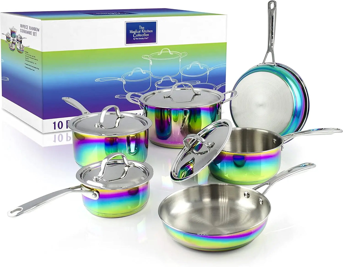 Magical Kitchen Collection Cookware Set Stainless Steel And Titanium