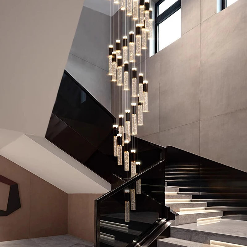 Savenmade Crystal Pendant Chandelier For Living Room And Staircase Illuminations