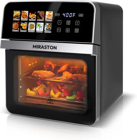 XMSJ Air Fryer Toaster Oven Combo With 10 Presets Pro