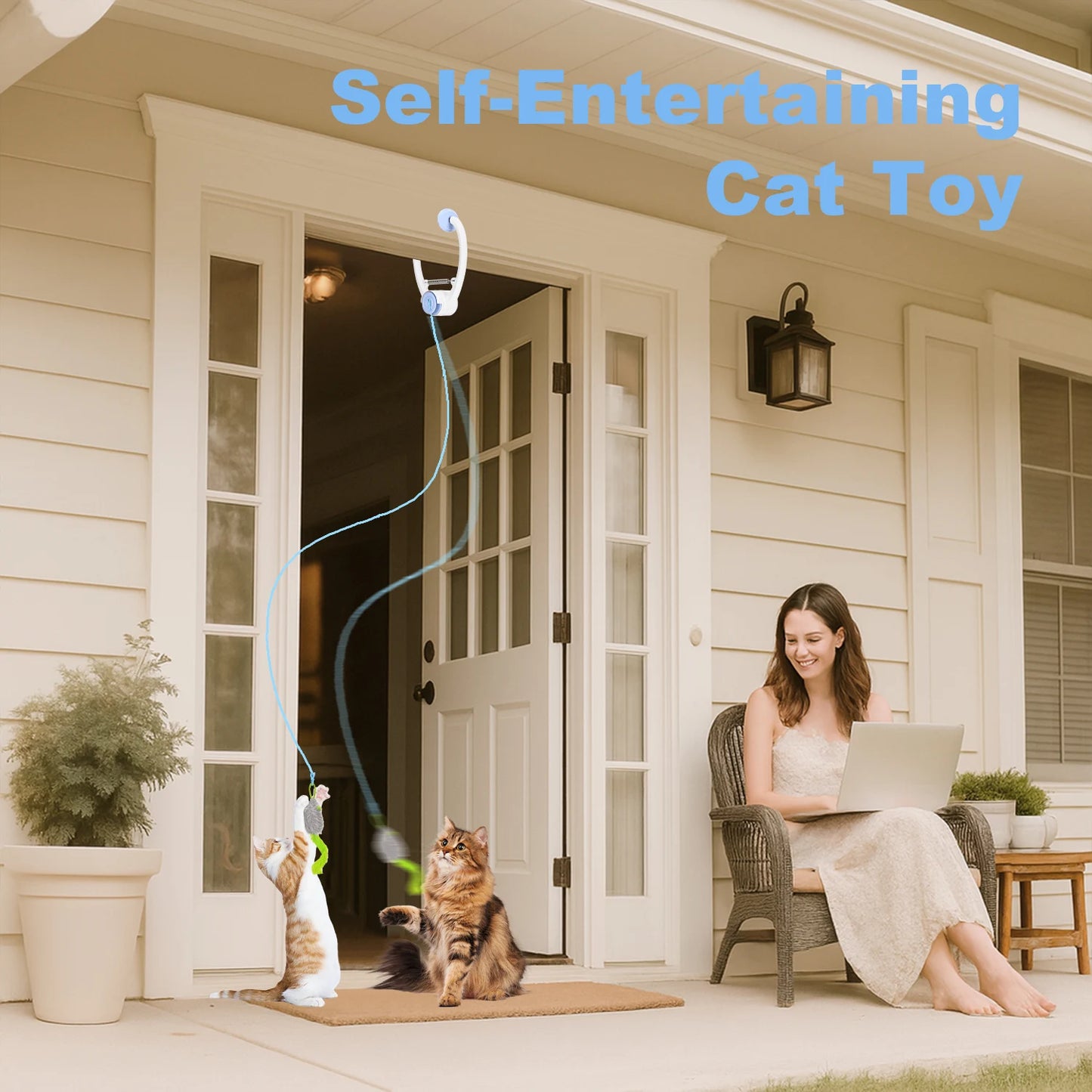 Cityflee Electric Doorway Suspended Cat Toy USB Rechargeable Interactive Automation