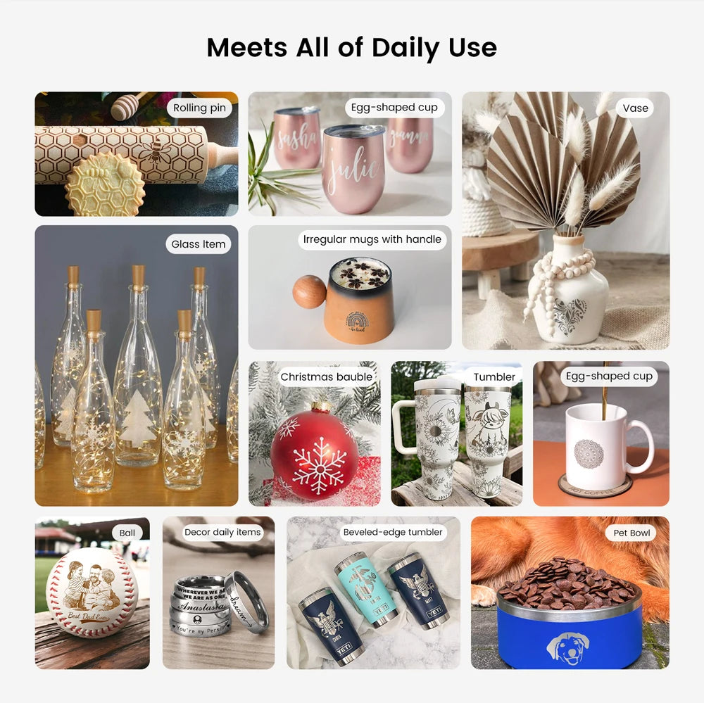 AlgoLaser Alpha MK2 Laser Engraver 20W Output Power 3.5” Color Touch Screen App Offline Control DIY Engraver Tool for Metal MDF