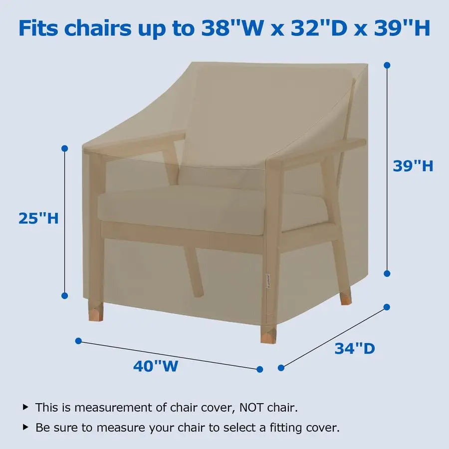 Heavy Duty Waterproof Outdoor Chair Covers For Patio Furniture