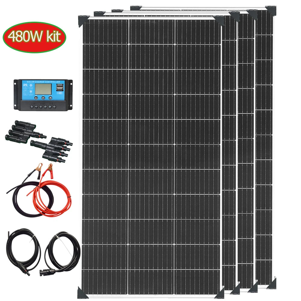 Xinpuguang 1200W Monocrystalline Solar Panel Waterproof For Camping RV Boat