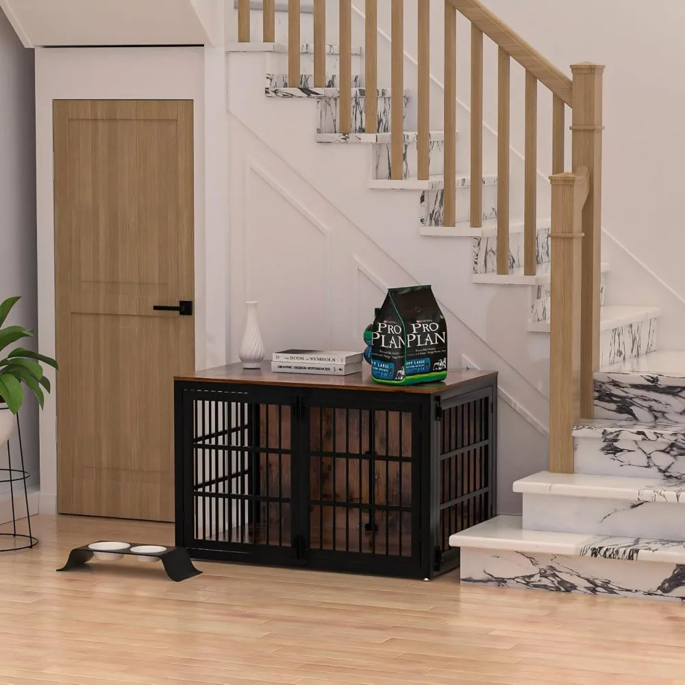 Closure IndustrialStrength HeavyDuty Dog Crate Furniture AlloySteel Construction Indoor
