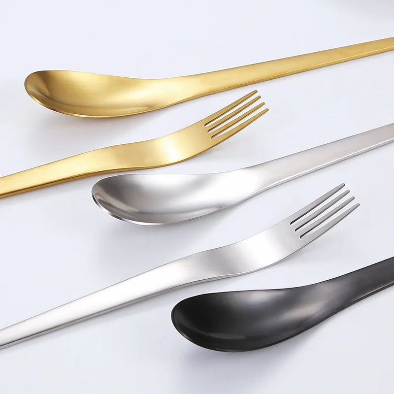 YIJIANDNEWD Stainless Steel Cutlery Set Spoons Forks Knives