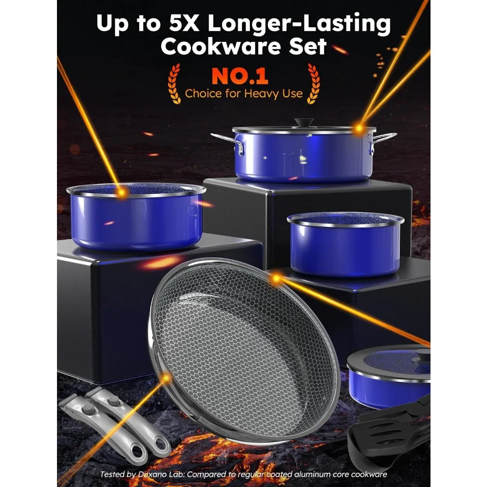 Iosn Pro 12pc Hybrid 3-Ply Stainless Steel Cookware Set