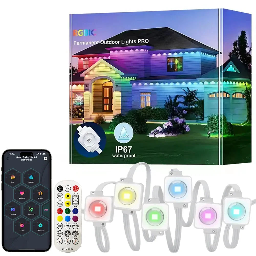 MIMIRG Smart Outdoor Eaves Lights IP67 Waterproof App Remote