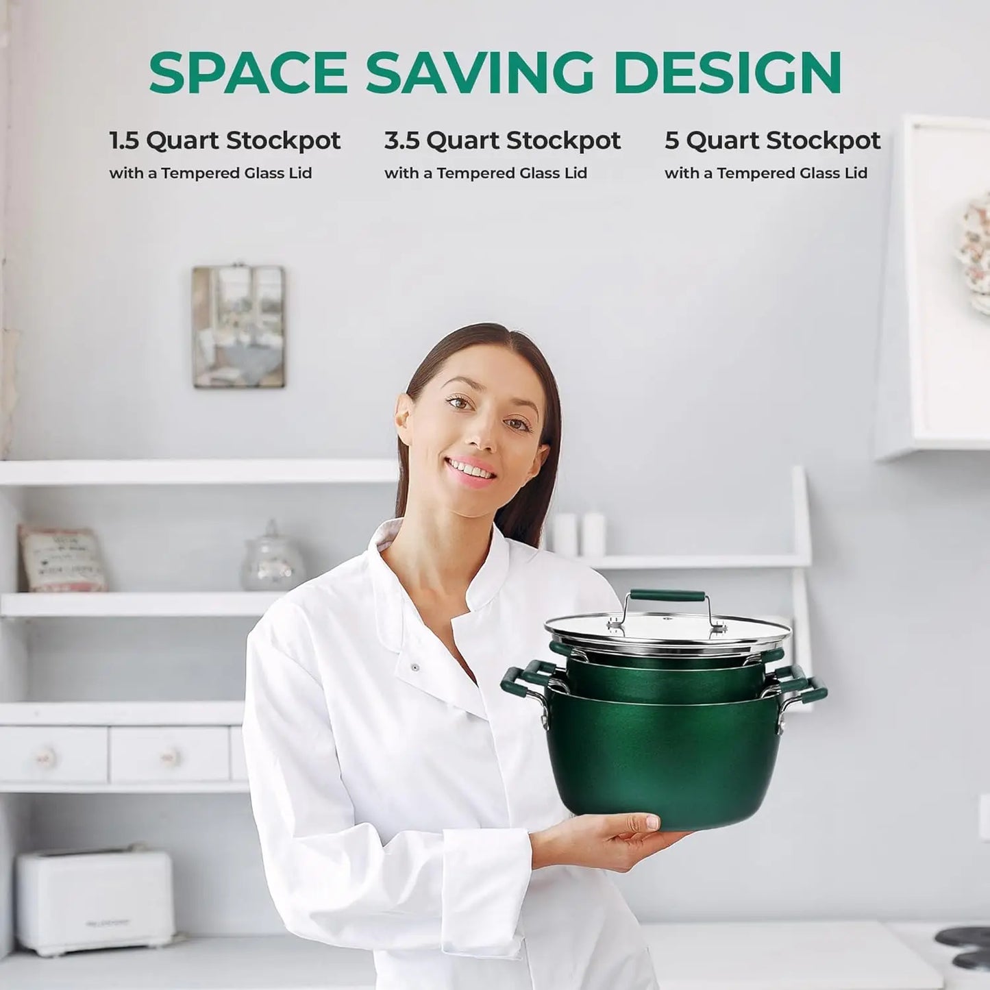 Granite Nonstick Cookware Set Non Toxic Dishwasher Safe