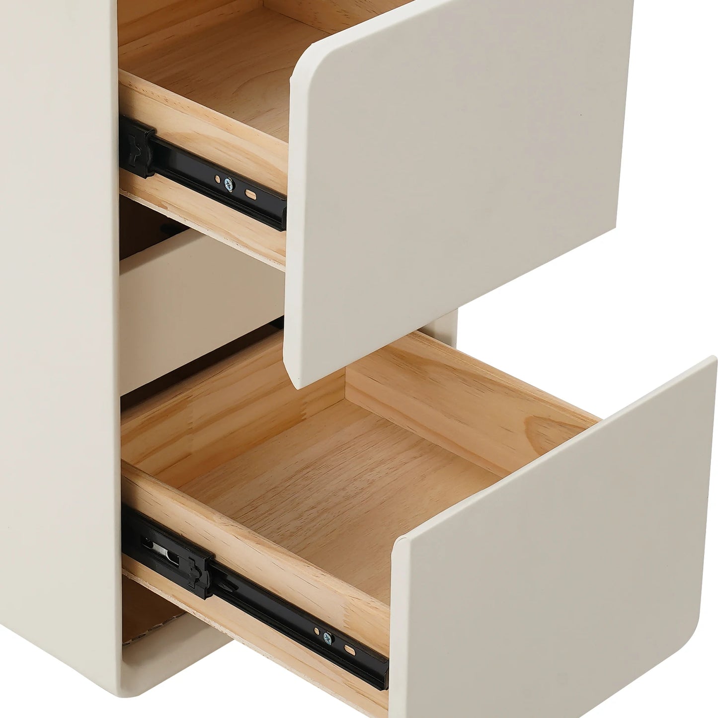 Nightstand Bedside Table Side Table with 2 Drawers Storage Cabinet for the Bedroom 40*30*48cm