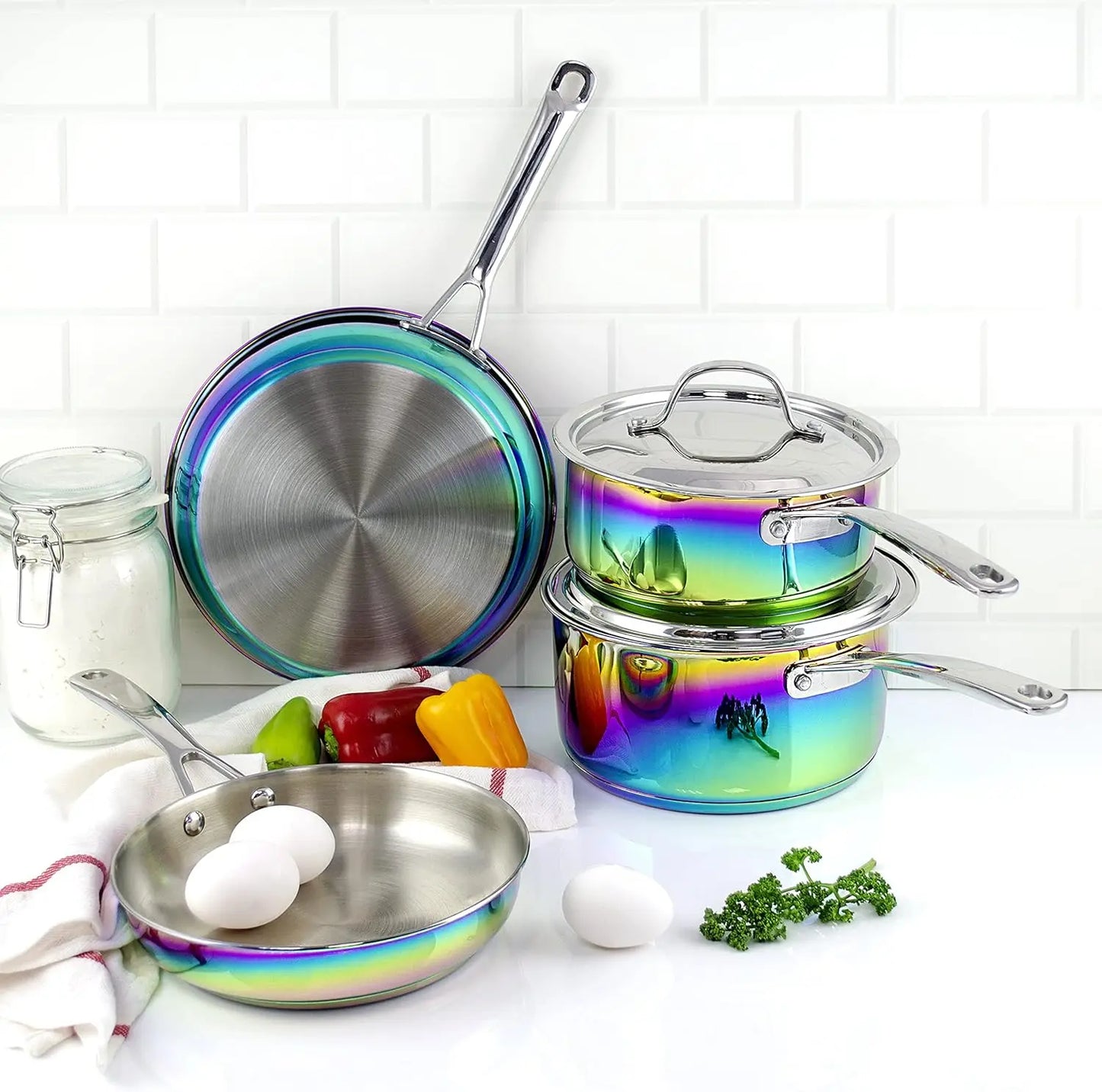 Magical Kitchen Collection Cookware Set Stainless Steel And Titanium