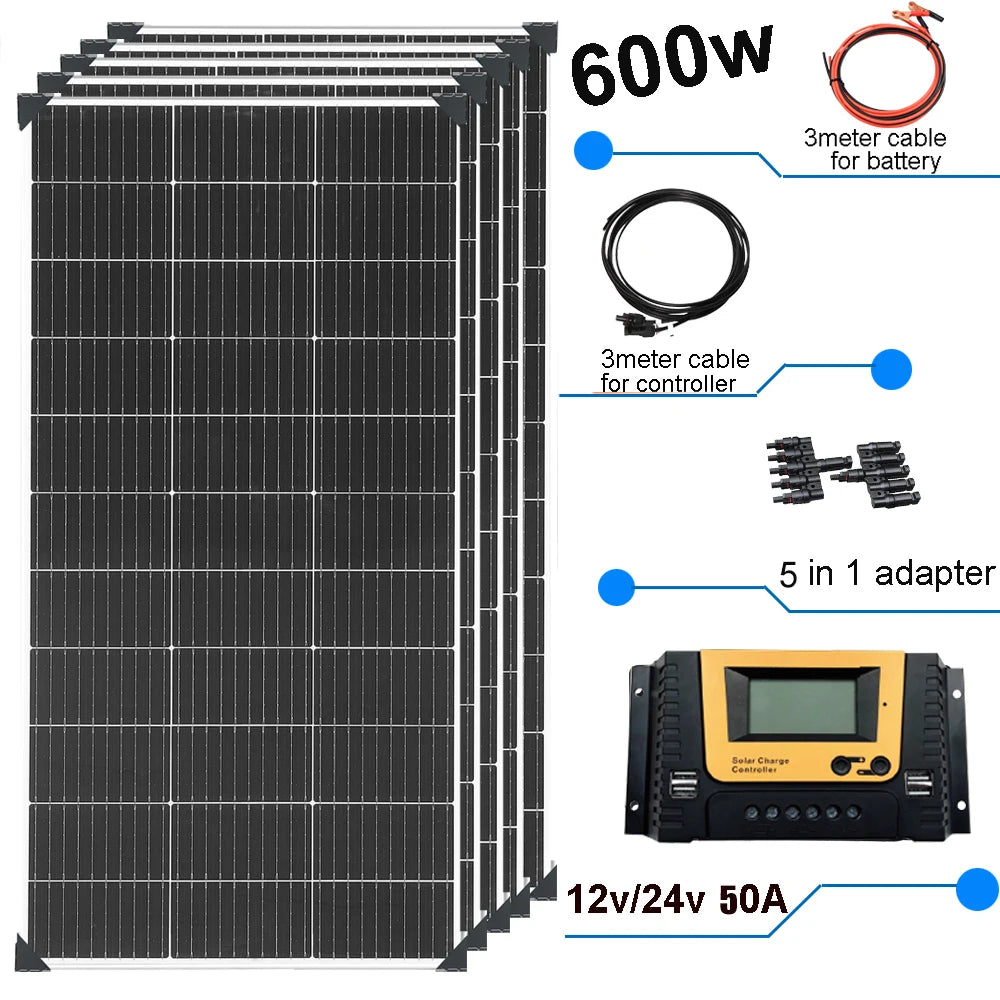 Xinpuguang 18V Solar Panel 1200W Waterproof Monocrystalline