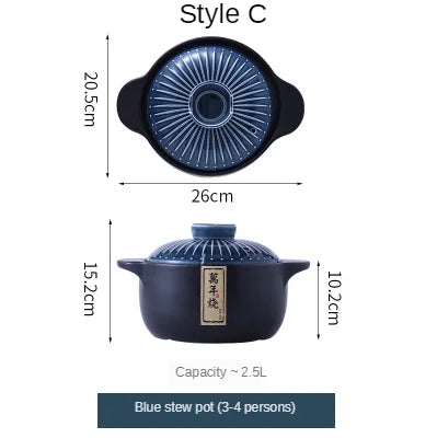 XINCHEN Ceramic Casserole Pot Round Japanese Style Cookware