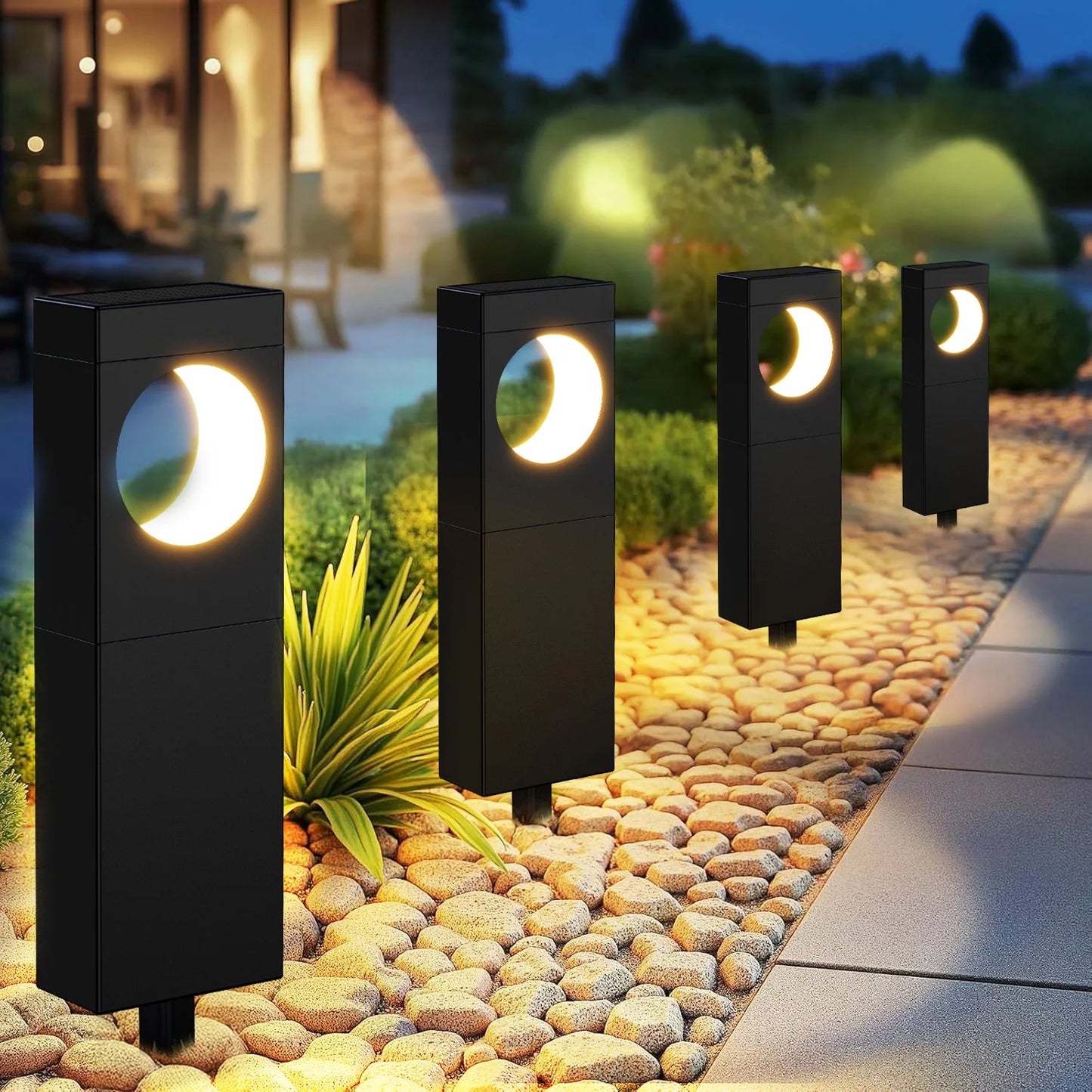 KPSTEK Solar LED Lights Outdoor Pathway Garden Decor