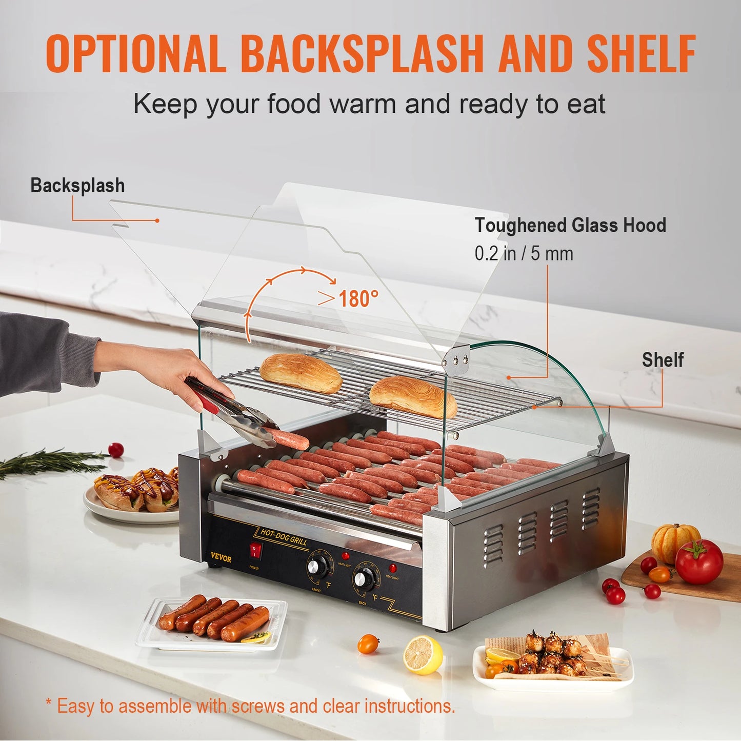 SucceBuy 5 7 11 Rods Hot Dog Roller Sausage Machine
