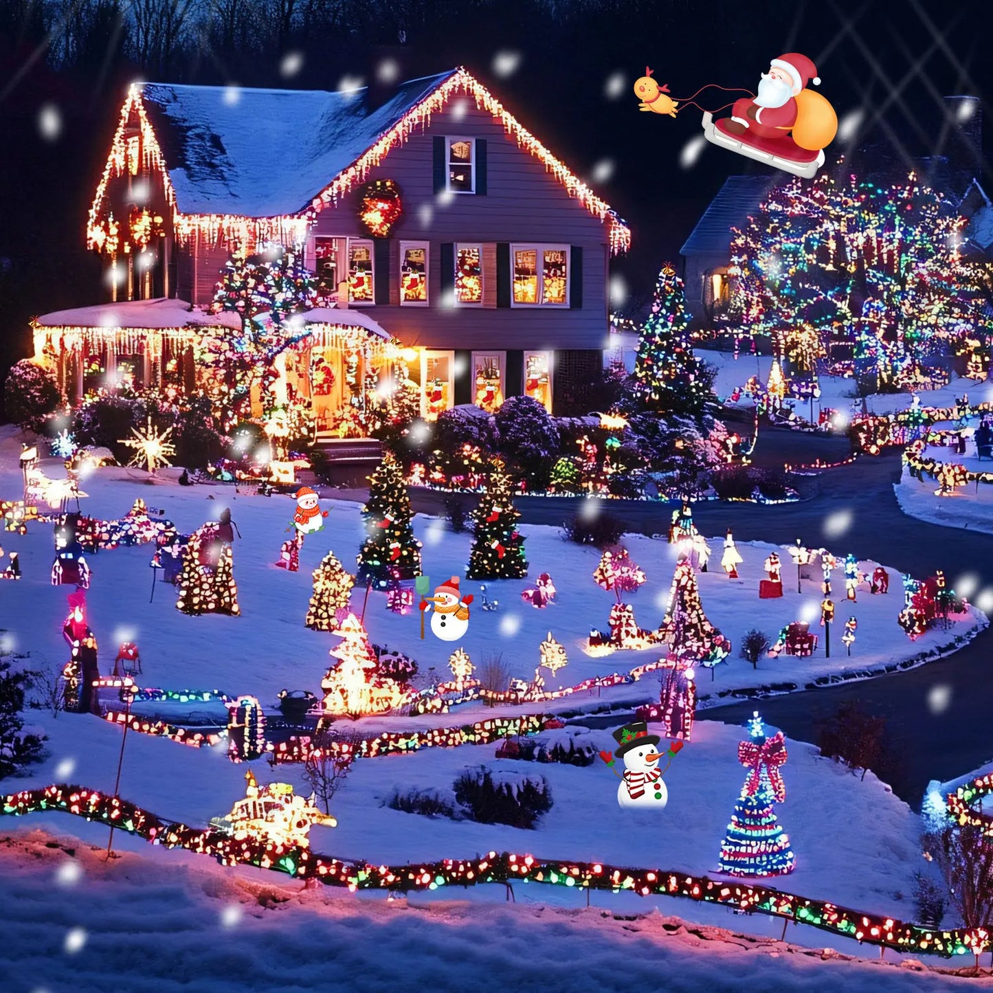 Rechargeable Solar Rope Light 200 LED Waterproof Fairy Lights With 8 Lighting Modes