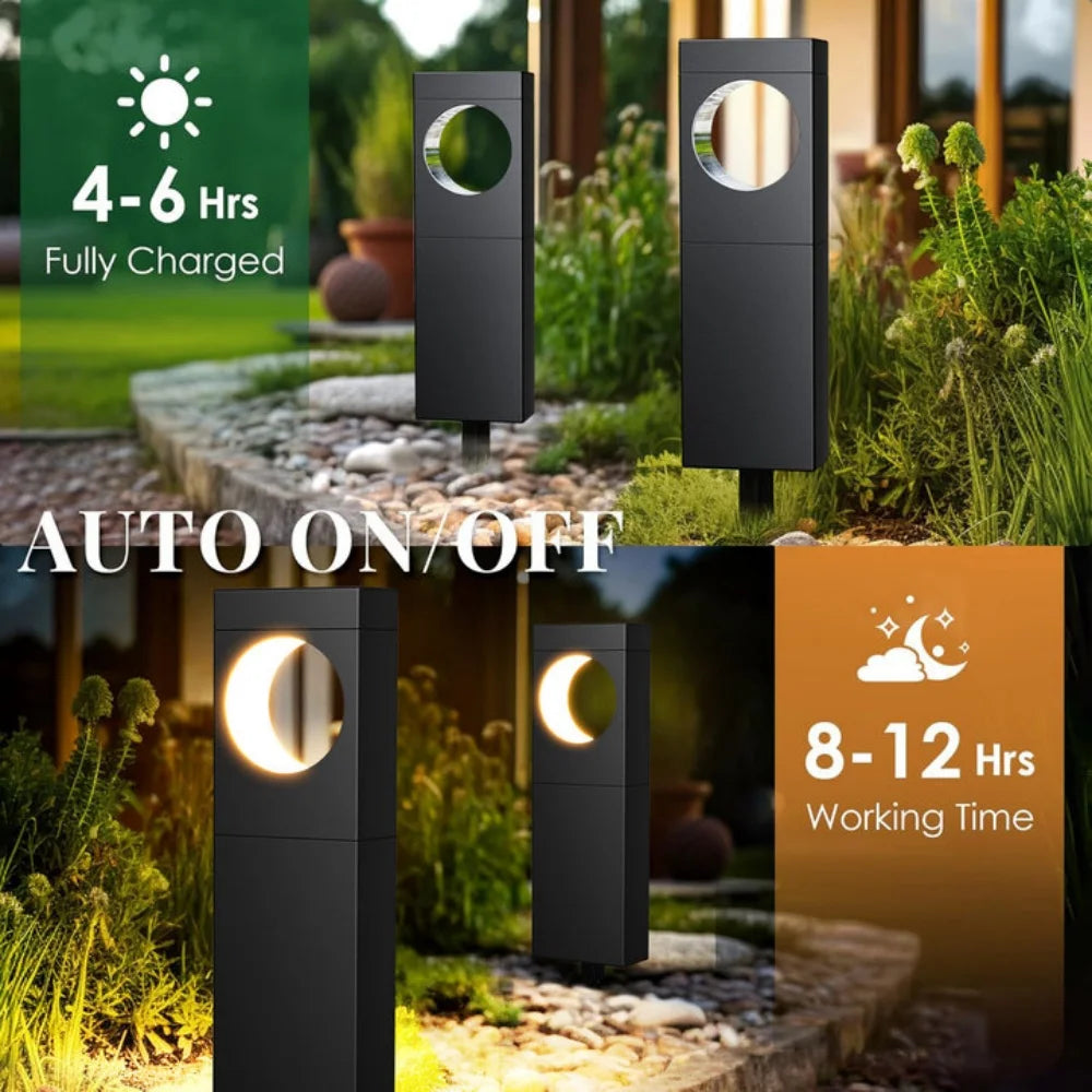KPSTEK Solar LED Lights Outdoor Pathway Garden Decor