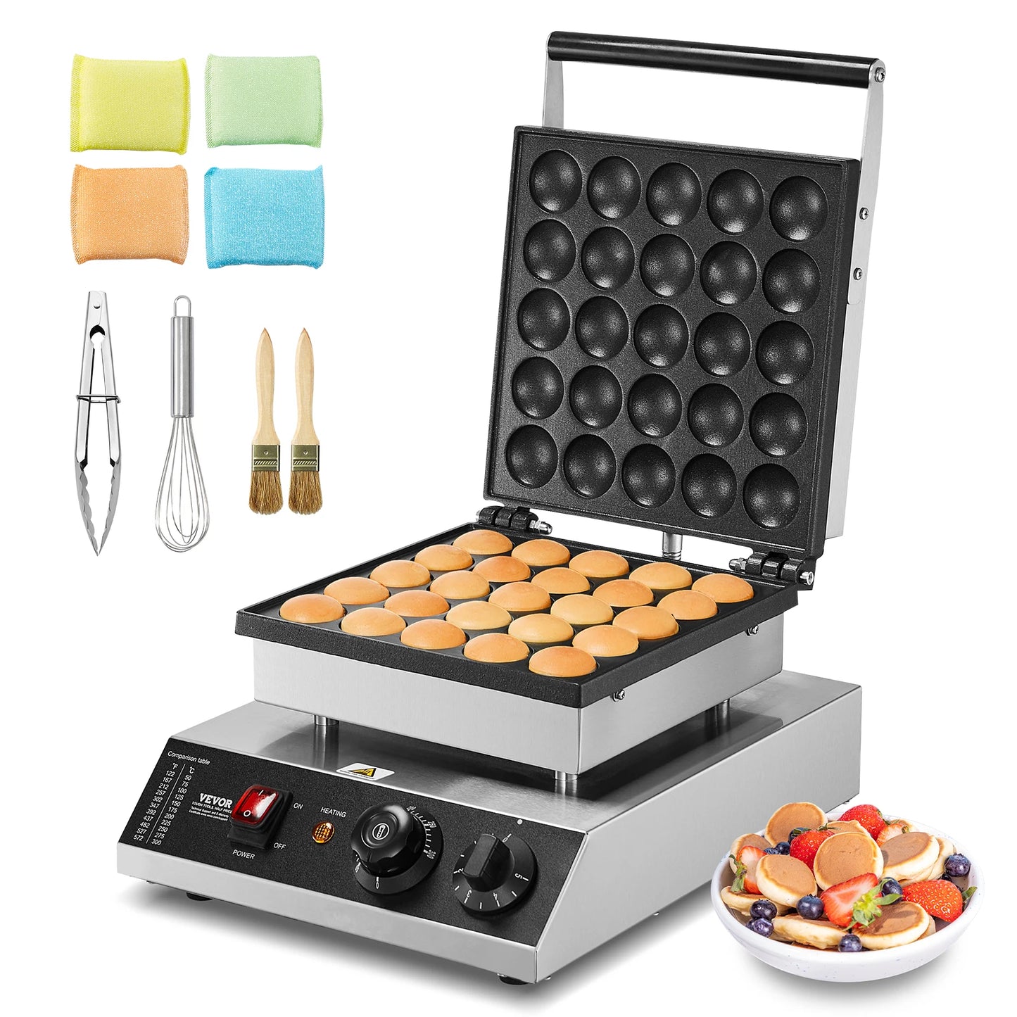 SucceBuy Electric Waffle Maker Nonstick 500W With Temperature Control