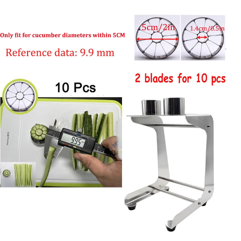 SU304 Manual Cucumber Strip Cutting Machine - Carrot Slicer for Sushi Making Cucumber Chopper Manual Cutting Tool