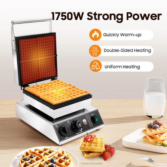 Sweetmile Commercial 4-Grid Electric Waffle Maker