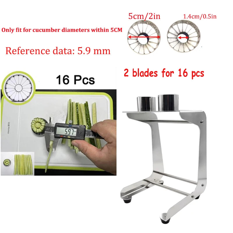 SU304 Manual Cucumber Strip Cutting Machine - Carrot Slicer for Sushi Making Cucumber Chopper Manual Cutting Tool