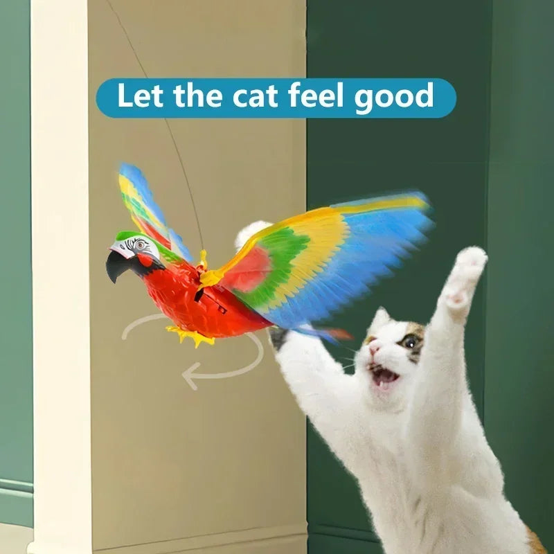 Simulation Bird Interactive Cat Toy Flying Eagle Teaser Wand With Rope Stick Play