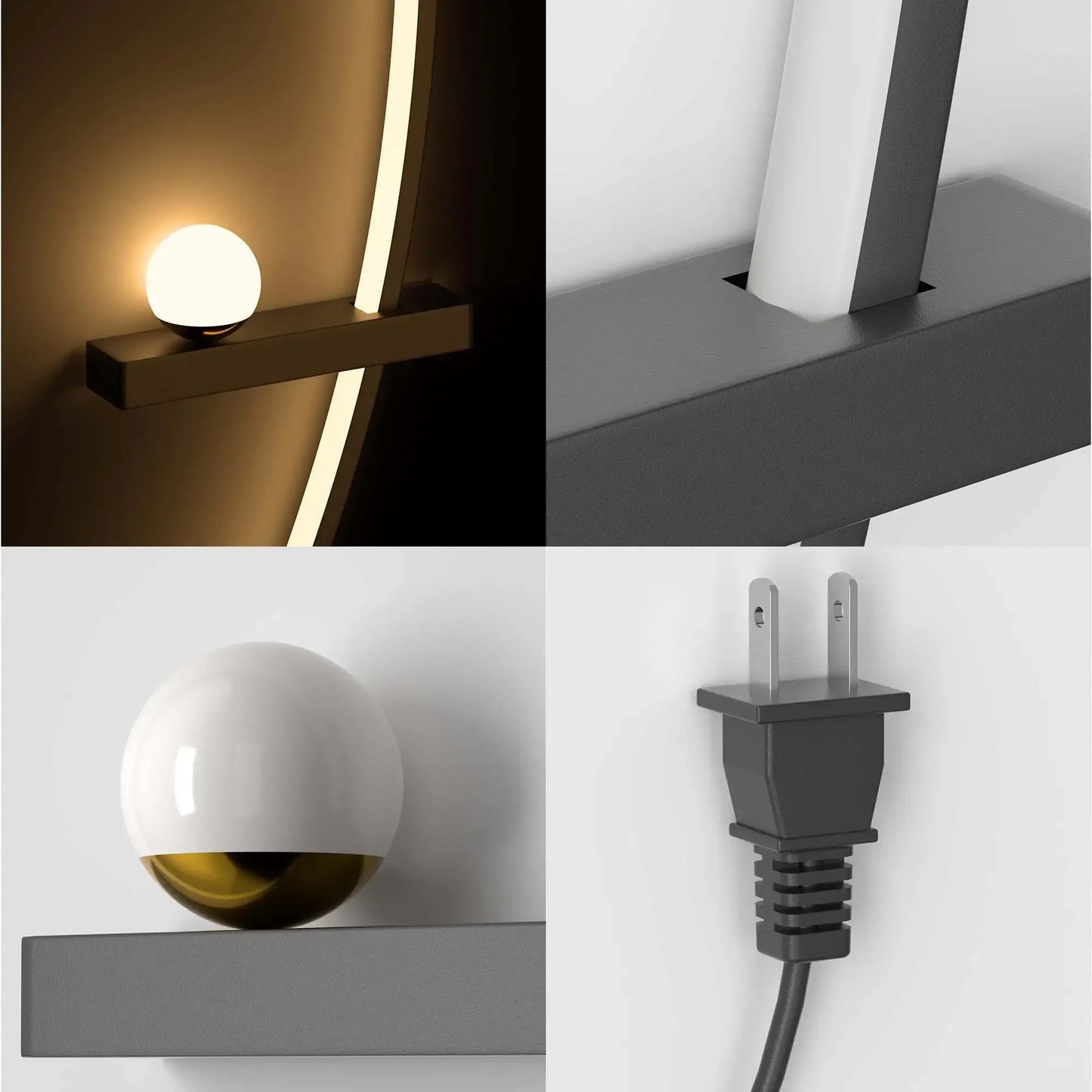2 Pack Modern Adjustable LED Wall Sconces for Bedroom