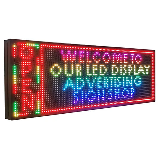 Display Outdoor LED Signboard Wall Mount High Brightness Multi Function