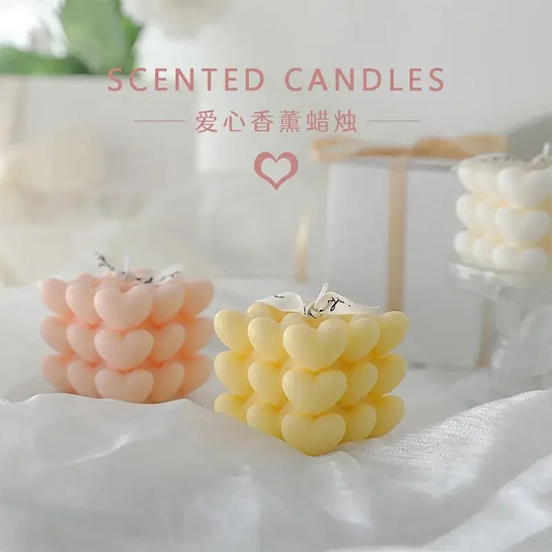Hign-concerned Heart Silicone Mold For Candles Soaps Plaster Ice Cubes And Baking Projects
